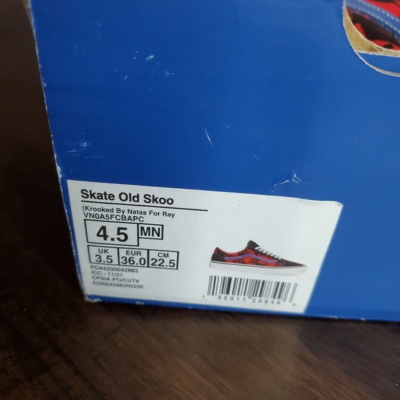 Vans Skate Old Skool Krooked by Natas Men Size 4.5, equivalent to Women Size 6 - Picture 13 of 13